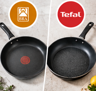 BRA Prior 24 cm frente a Tefal Titanium 28 cm: qué sartén comprar en 2026